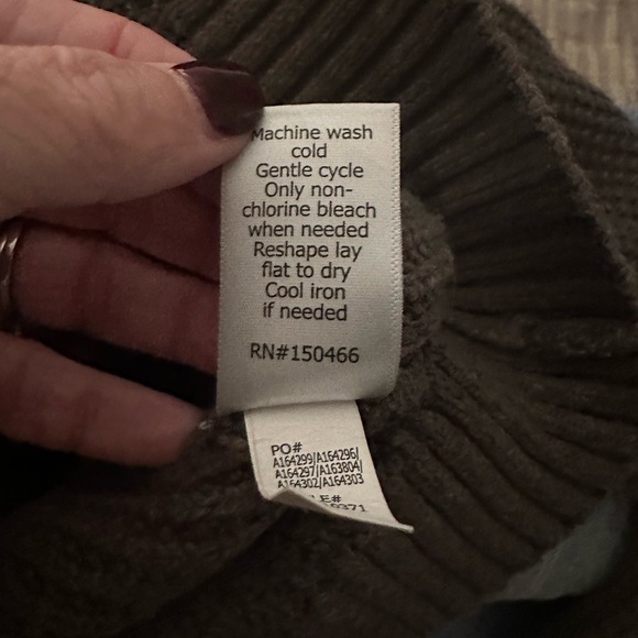 MARKET & SPRUCE Brown Cowl Neck Waffle Stitch Sweater Size XL Great Cond. - Picture 11 of 12